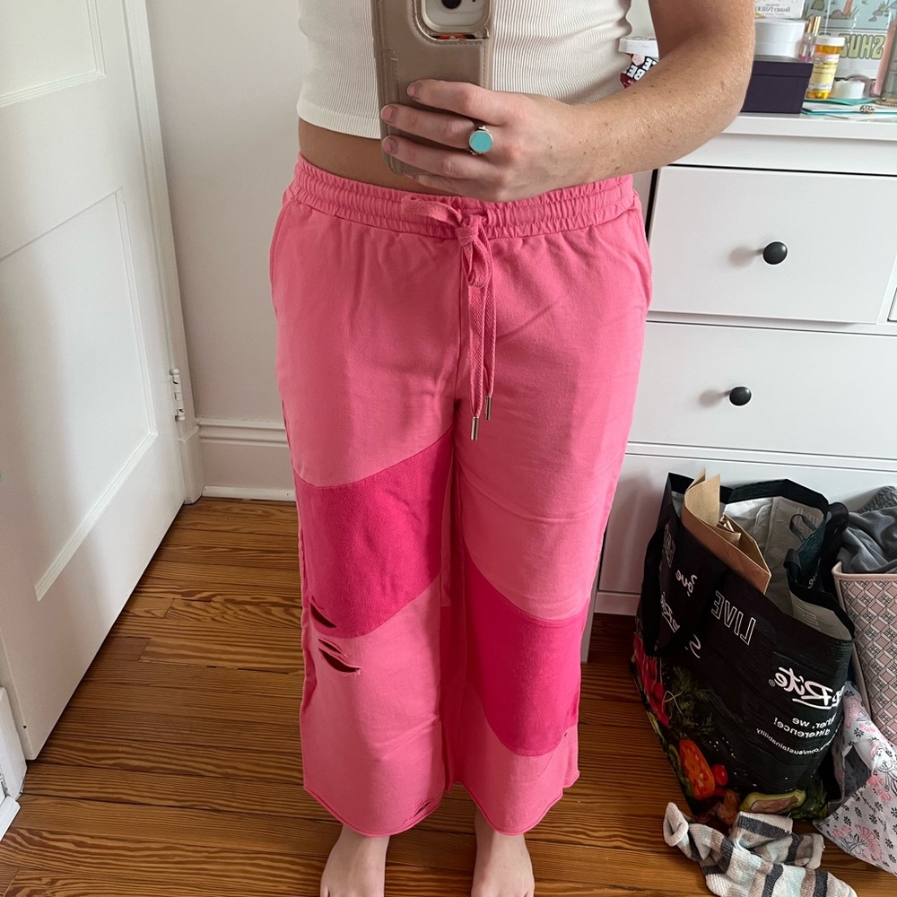 Pink Wide-Leg Pants